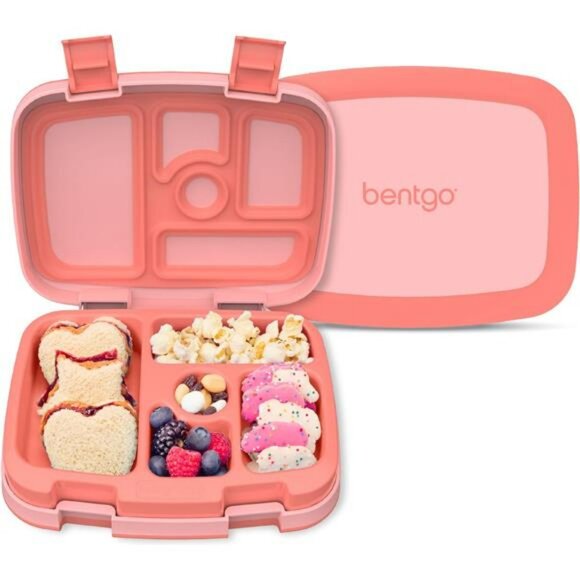 Kids Bento Lunch Box Leakproof 5 Compartment Dishwasher Safe Drop Proof - Picture 1 of 7